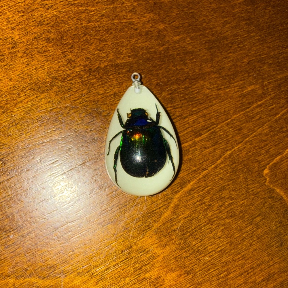 Egyptian Scarab Beetle Resin Pendant